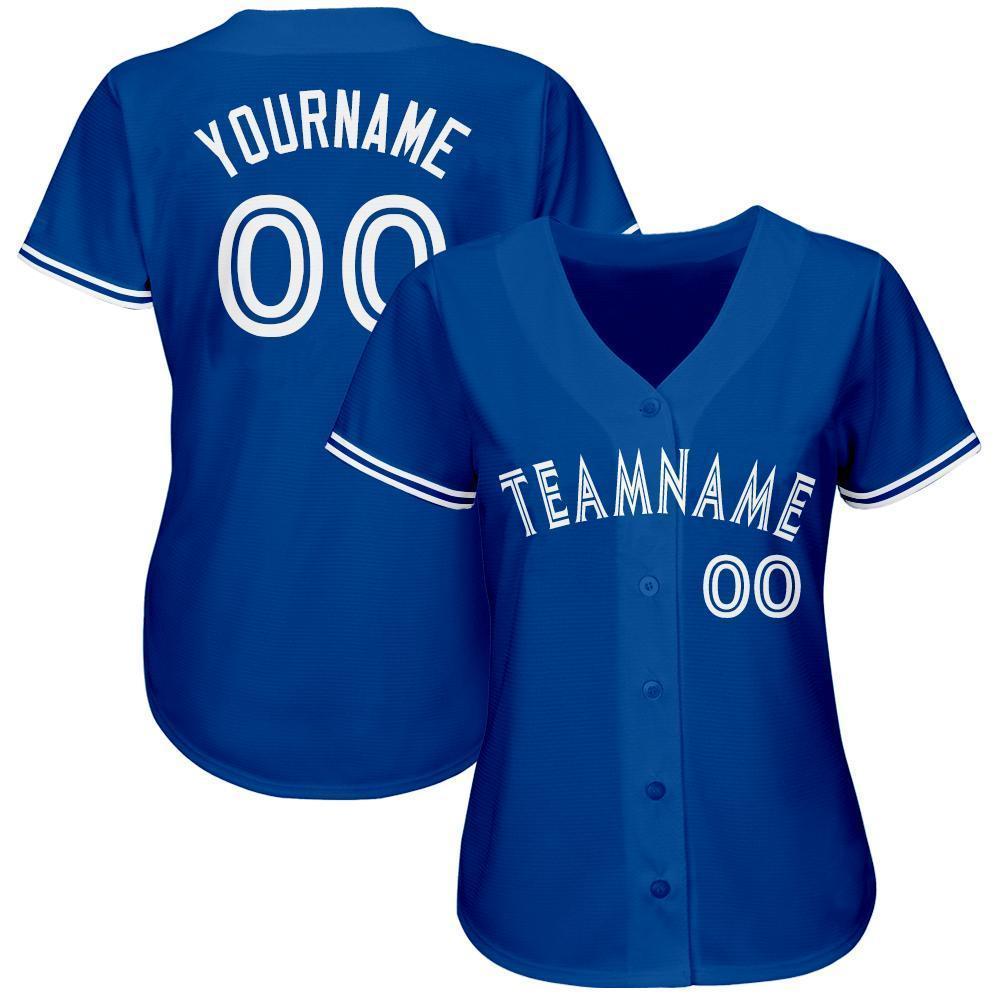 Custom Baseball Jersey - Royal White