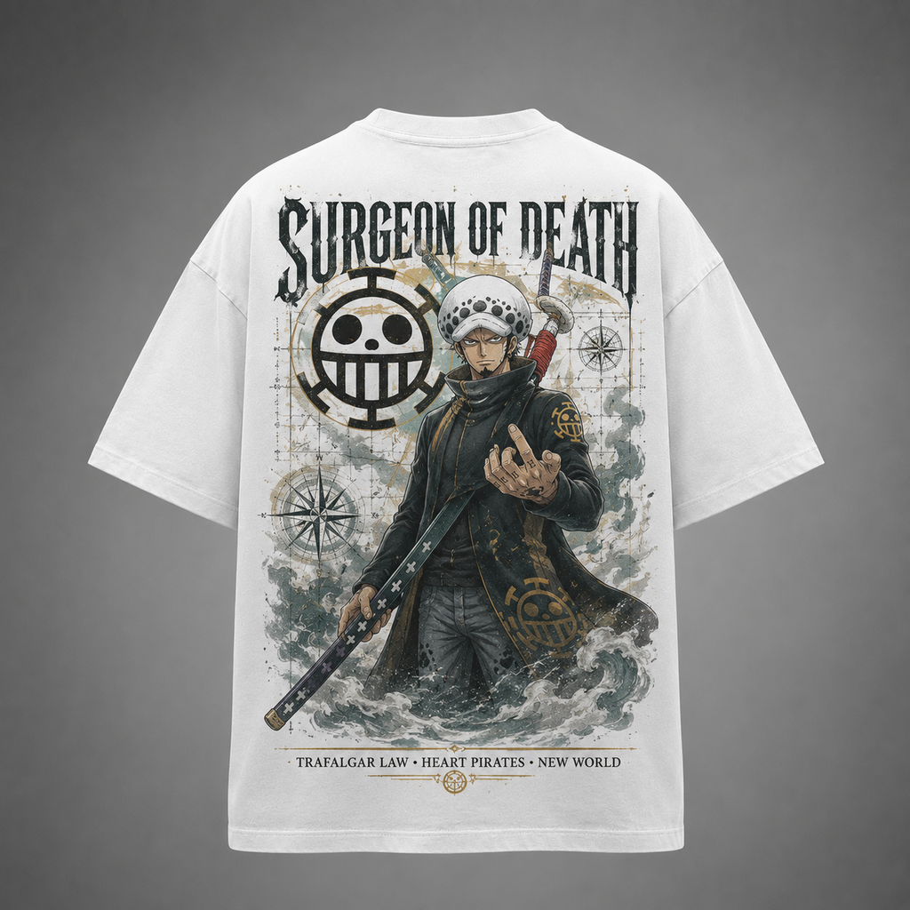 Trafalgar Law One Piece Anime Graphic Tee - Surgeon Of Death