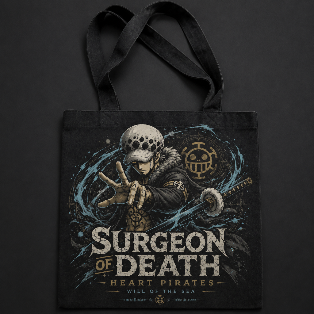 Trafalgar Law One Piece Anime Canvas Tote Bag - Surgeon Of Death