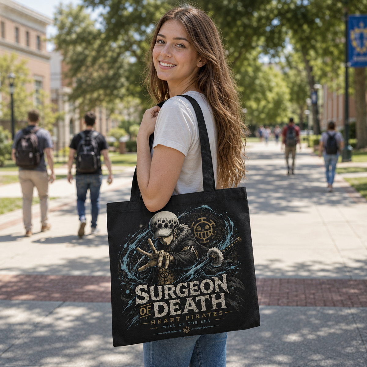 Trafalgar Law One Piece Anime Canvas Tote Bag - Surgeon Of Death