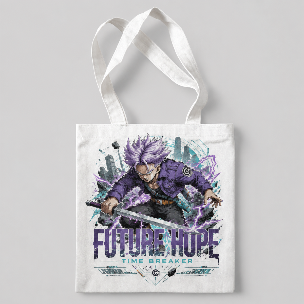 Trunks Dragon Ball Anime Canvas Tote Bag - Future Hope