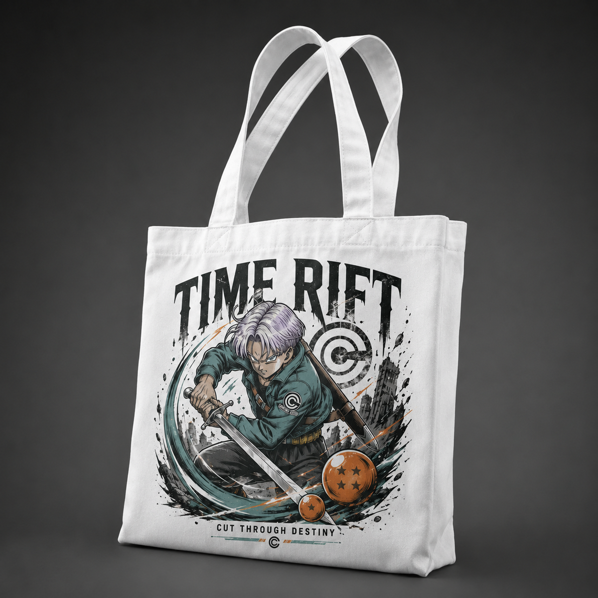 Trunks Dragon Ball Anime Canvas Tote Bag - Time Rift