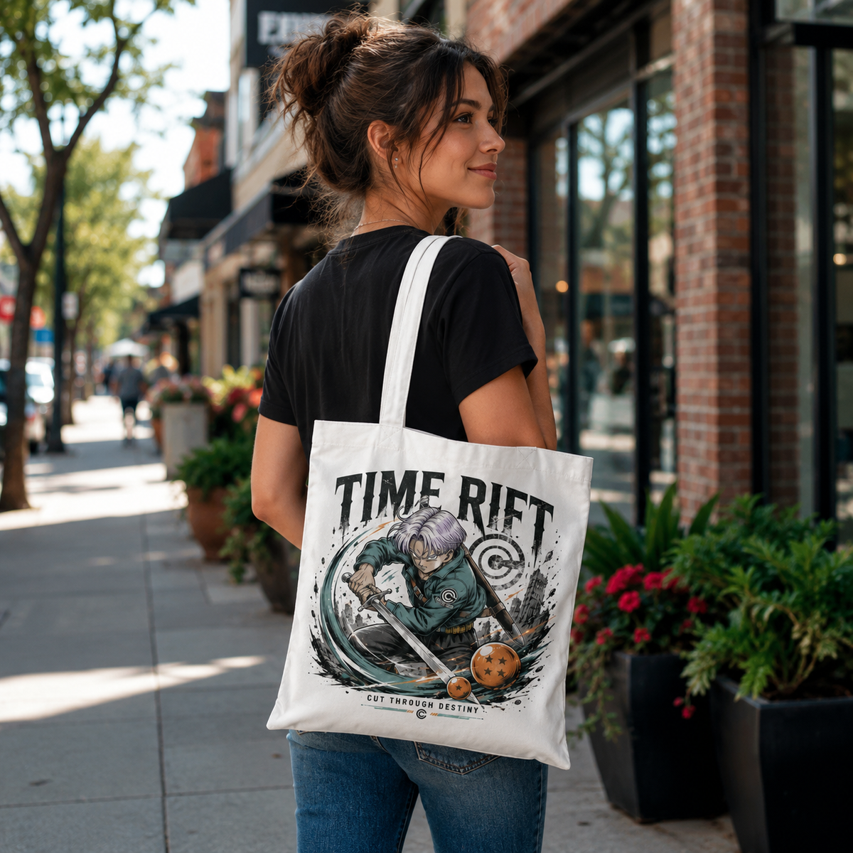 Trunks Dragon Ball Anime Canvas Tote Bag - Time Rift