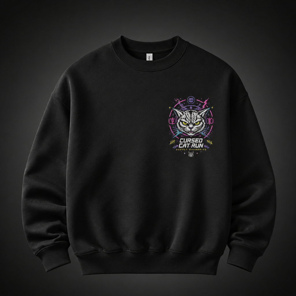 Turbo Granny Dandadan Anime Sweatshirt - Cursed Cat Run
