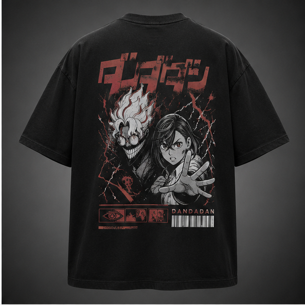 Turbo Granny & Momo Ayase Dandadan Anime Graphic Tee - Occult Lightning Duo