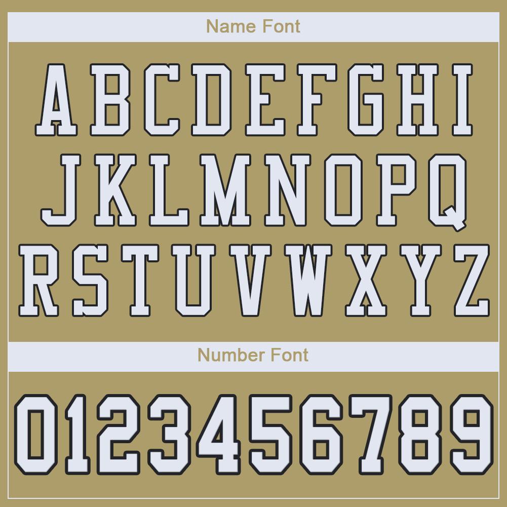Custom Football Jersey - Vegas Gold White-Black Mesh