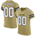 Custom Football Jersey - Vegas Gold White-Black Mesh