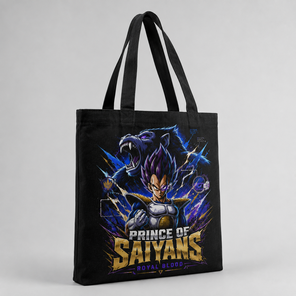 Vegeta Dragon Ball Anime Canvas Tote Bag - Prince Of Saiyans