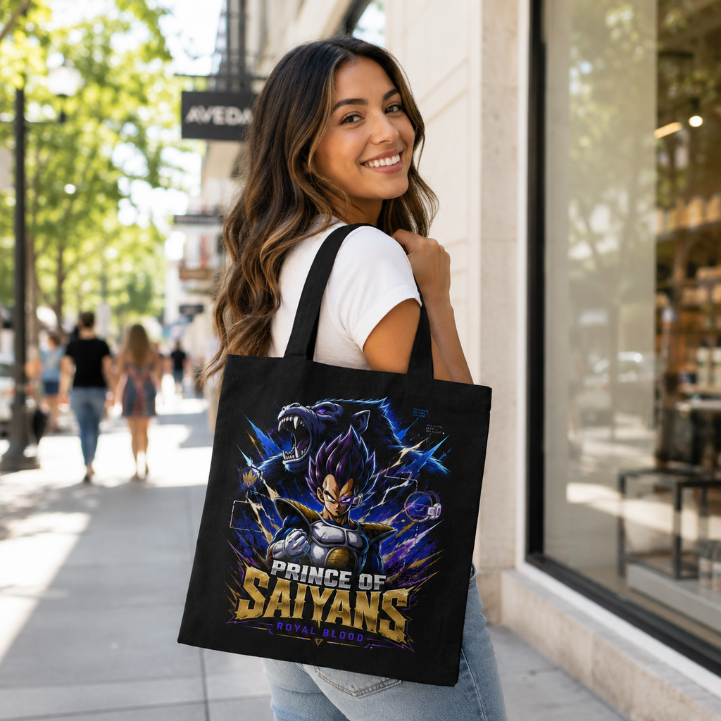 Vegeta Dragon Ball Anime Canvas Tote Bag - Prince Of Saiyans