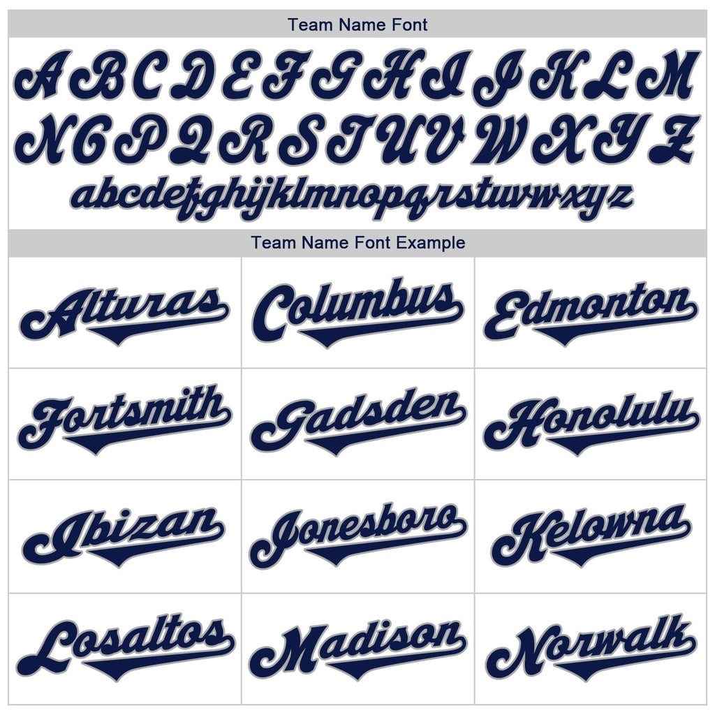 Custom Baseball Jersey - White Navy Pinstripe Navy-Gray Throwback Rib-Knit