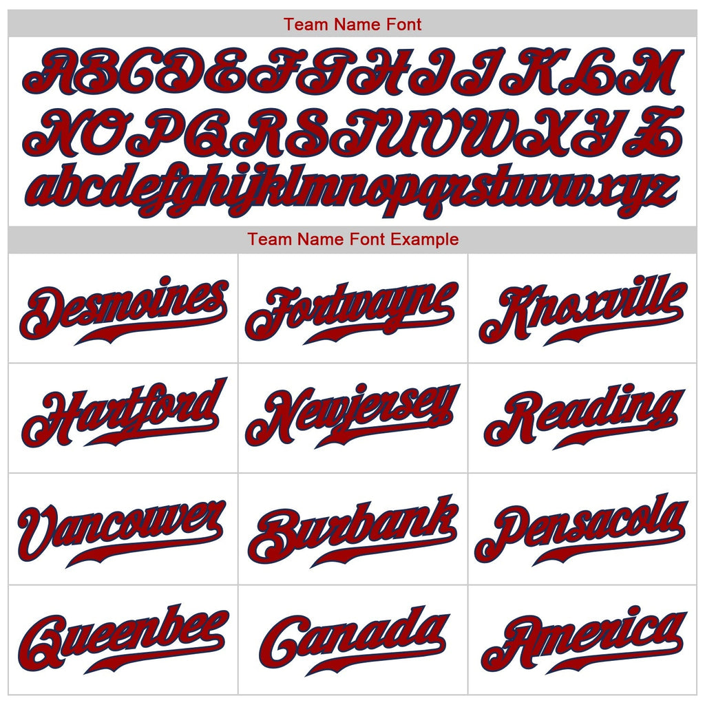 Custom Baseball Jersey - White Navy Pinstripe Red-Navy