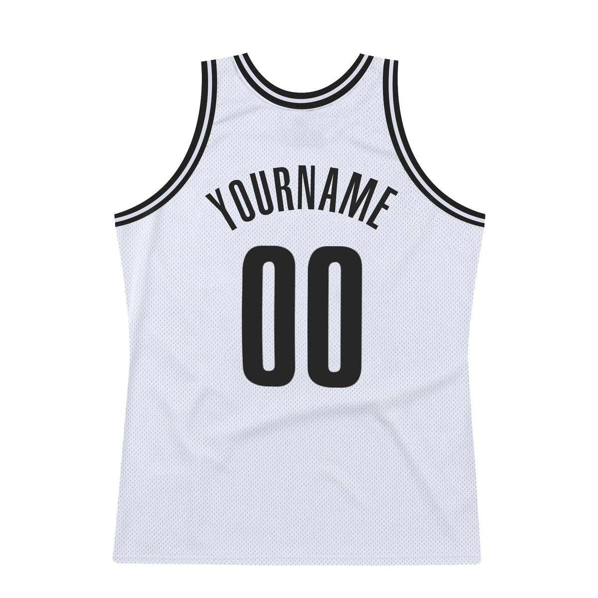Custom Basketball Jersey - White Black Throwback
