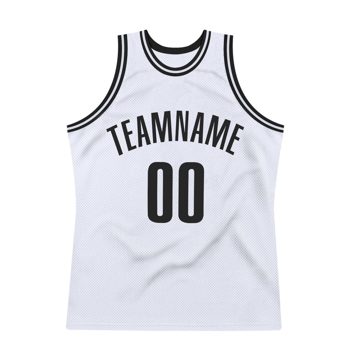 Custom Basketball Jersey - White Black Throwback