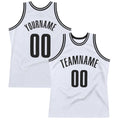 Custom Basketball Jersey - White Black Throwback