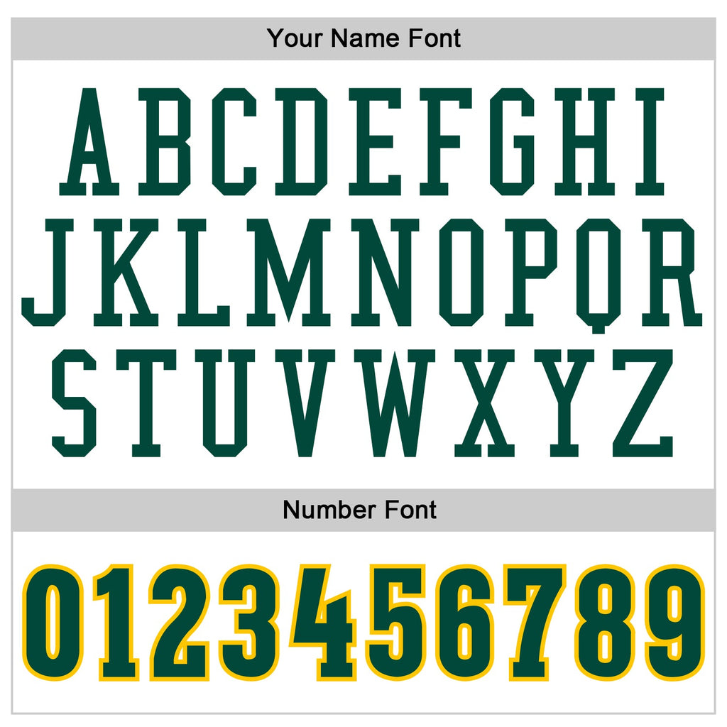 Custom Basketball Jersey - White Hunter Green-Gold Throwback