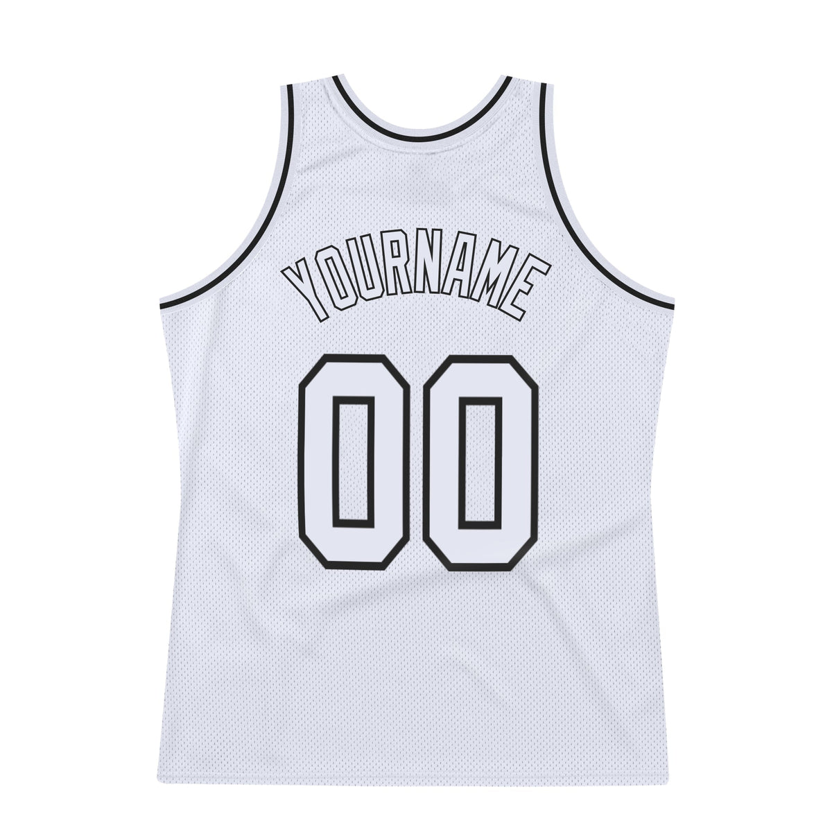 Custom Basketball Jersey - White White-Black Throwback - Style White0499