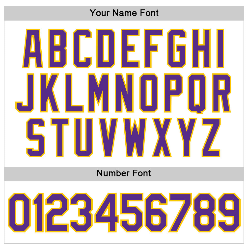 Custom Basketball Jersey - White Purple Pinstripe Purple-Gold
