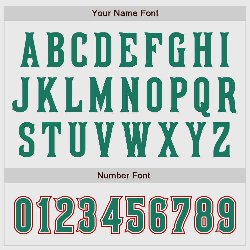 Custom Baseball Jersey - White Kelly Green-Red Mexico Two Tone