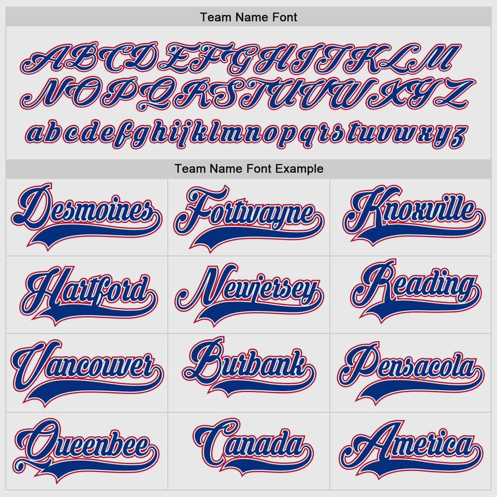 Custom Hockey Jersey - White Royal-Red - Style White0658