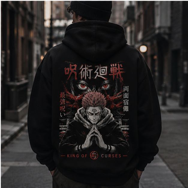 Yuji Itadori and Ryomen Sukuna Jujutsu Kaisen Anime Hoodie - King Of Curses