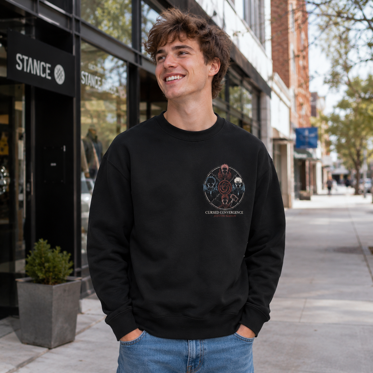 Yuji Itadori Jujutsu Kaisen Anime Sweatshirt - Cursed Convergence