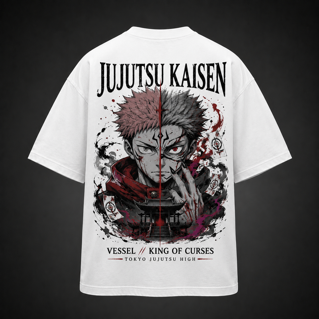 Yuji Itadori Jujutsu Kaisen Anime Graphic Tee - Vessel King Of Curses