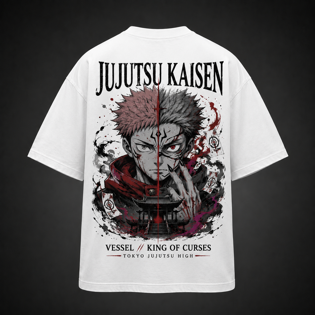 Yuji Itadori Jujutsu Kaisen Anime Graphic Tee - Vessel King Of Curses