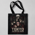 Yuji Itadori, Satoru Gojo, Megumi Fushiguro, Nobara Kugisaki Jujutsu Kaisen Anime Canvas Tote Bag - Cursed Energy Division